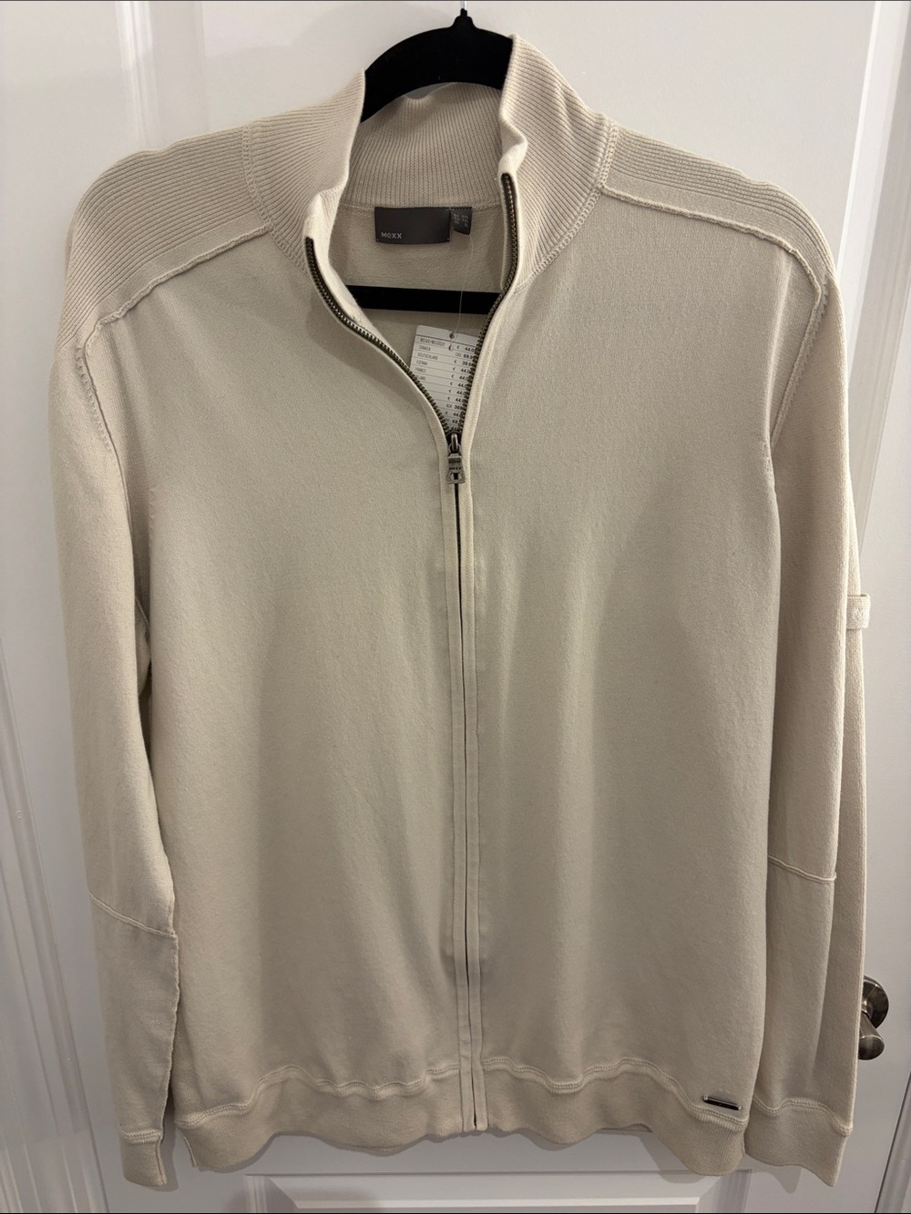 Mexx Men's Full-Zip Sweater Jacket in Cream